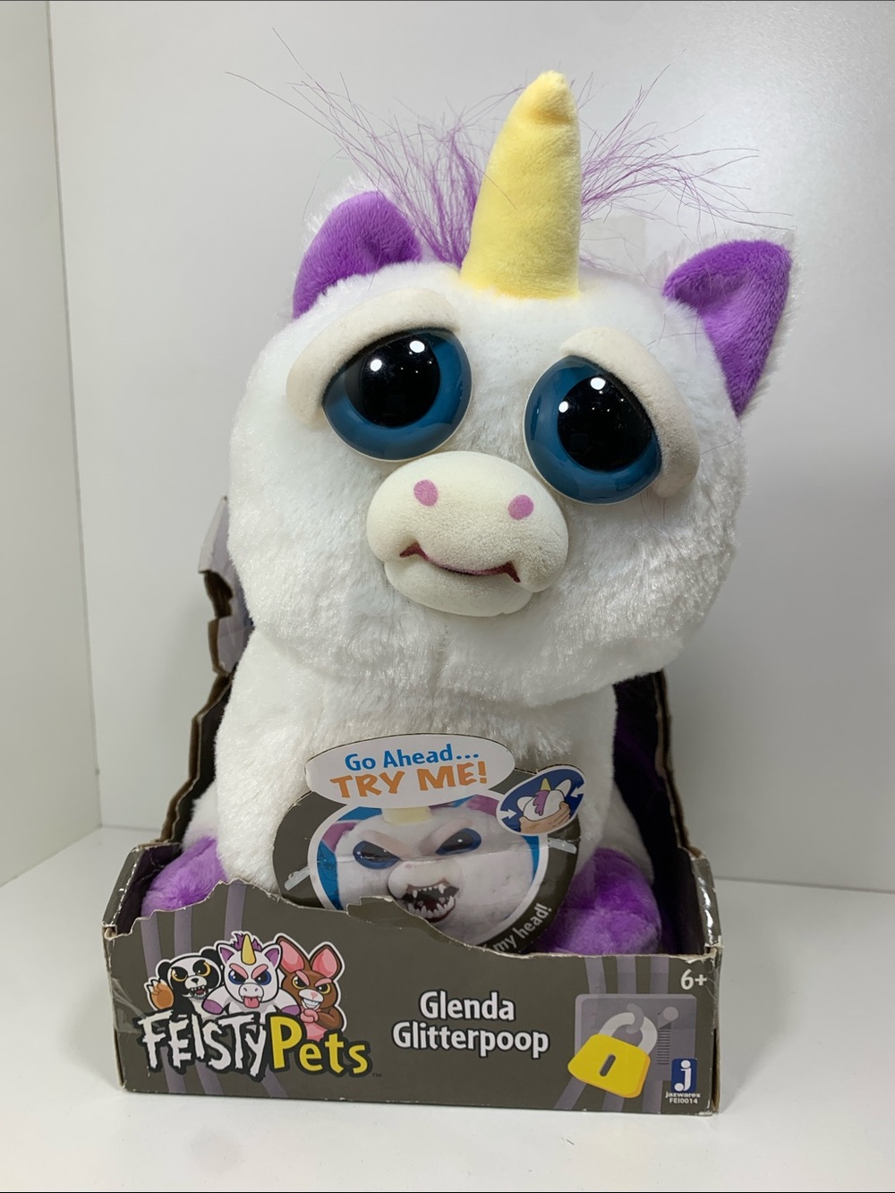 Feisty Pets Unicorn Glenda Glitterpoop 9” Plush – New in Package
